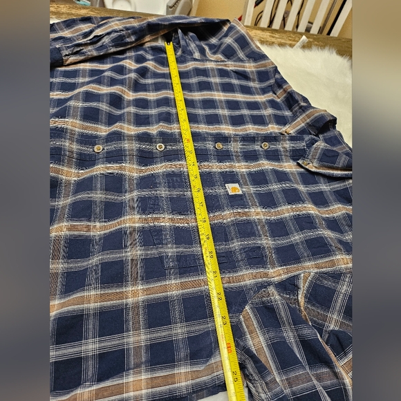 Carhartt Blue Plaid Long Sleeve Button Down Shirt Men’s Extra Large(XL) - Picture 5 of 11